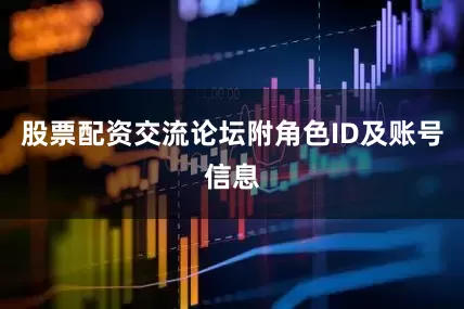 股票配资交流论坛附角色ID及账号信息