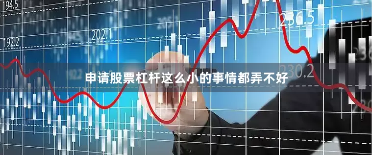 申请股票杠杆这么小的事情都弄不好